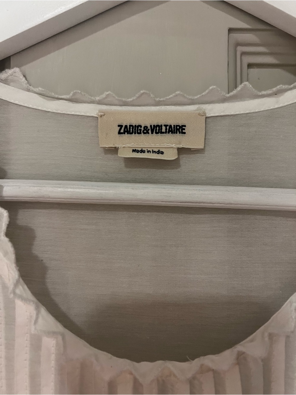 Zadig & Voltaire White Lace-Trim Midi Dress - Picture 4 of 7